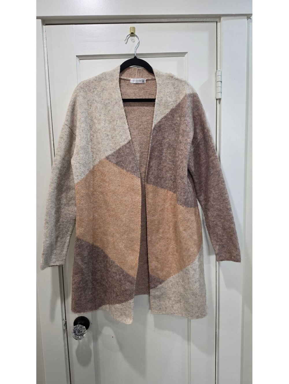 Retrology Colorblock Open Cardigan Sweater Size XL